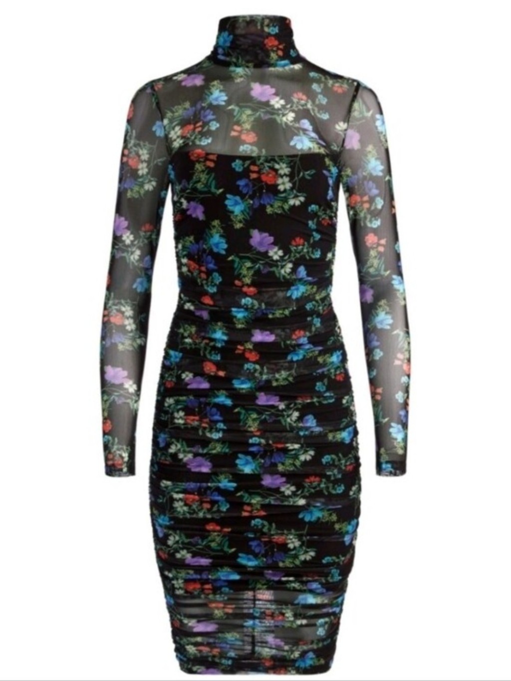 Alice + Olivia Delora Turtleneck Long Sleeve Midi Dress.$495
